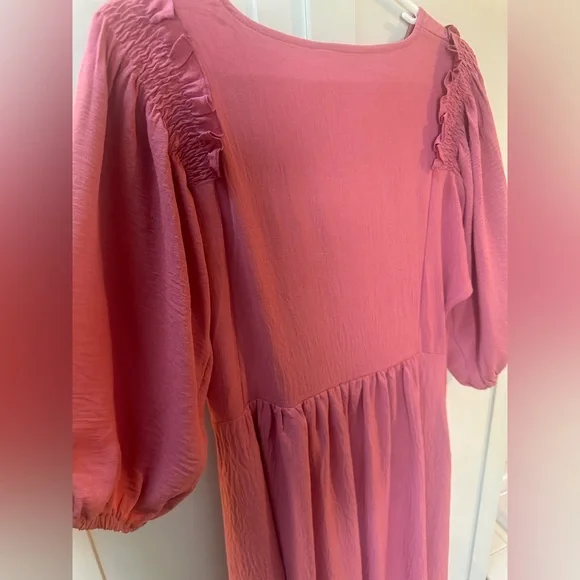 Nursing Queen Midi-Length Nursing Dress- Vintage Rose 2.0 - XS (2/4) Pink - Picture 8 of 9